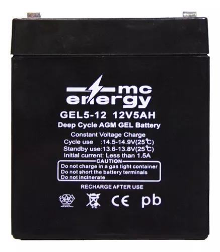 Batería UPS MC ENERGY 12V/5AH