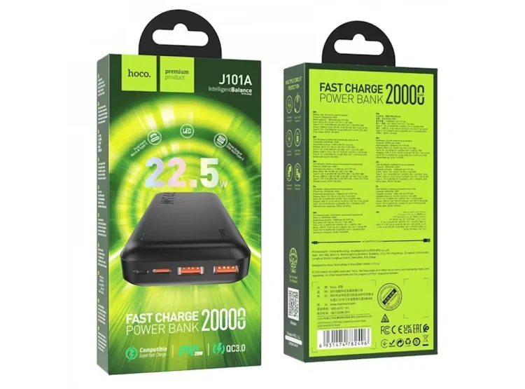 Power Bank 20.000 mAh 22.5W Hoco J101A