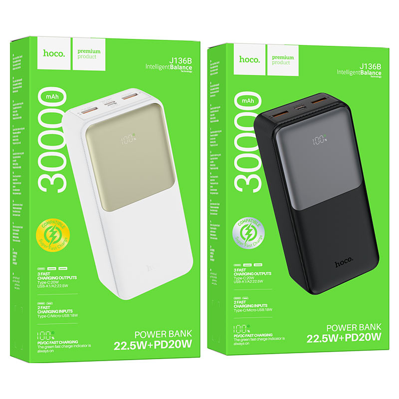 Power Bank 30.000 mAh Hoco J136B
