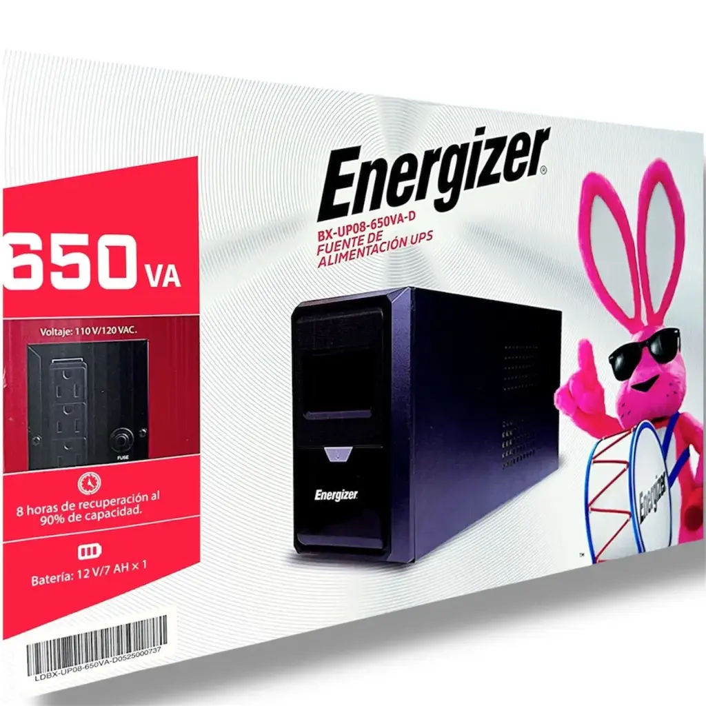UPS 650VA 4 Tomas Energizer BXUP08650VAD