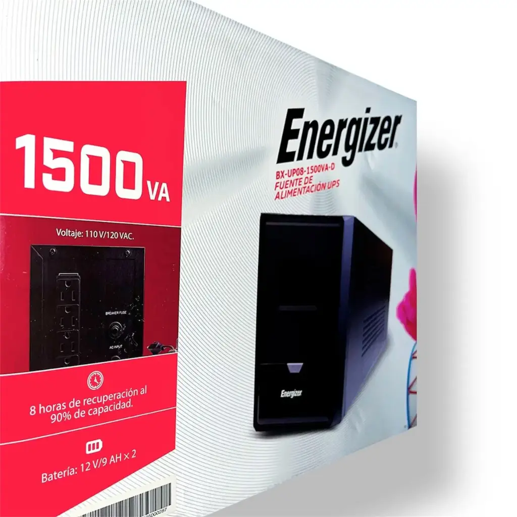 UPS 1500VA 4 Tomas Energizer BXUP081500VAD