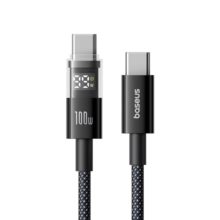 Cable Tipo-C a Tipo-C 100W Carga Rapida 1M Display LED Baseus P10382702121-00