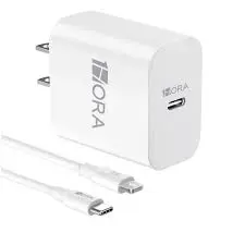 Cargador 20W USB-C + Cable tipo Lightning 1HORA GAR154