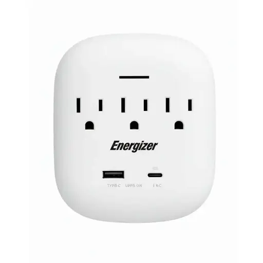 [REG0003] Regleta Ovalada 3 Tomas Puerto USB-A y USB-C Energizer YB1032UP