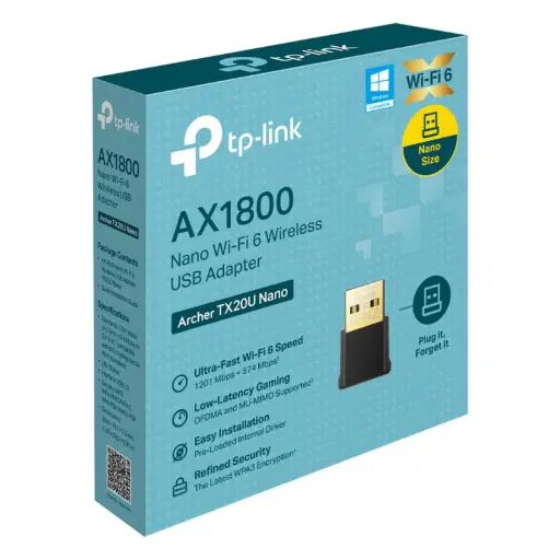 [RED0066] Tarjeta De Red Wifi AX1800 Archer Tp-Link TX20U Nano