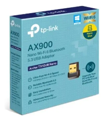 [RED0067] Tarjeta De Red Wifi USB AX900 Archer + Bluetooth 5.3  Tp-Link TX10UB Nano